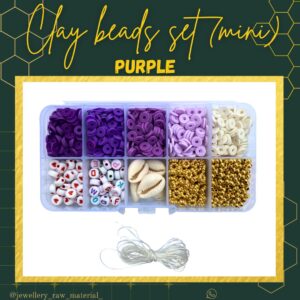 Clay Beads Set Mini - Purple, Without Box