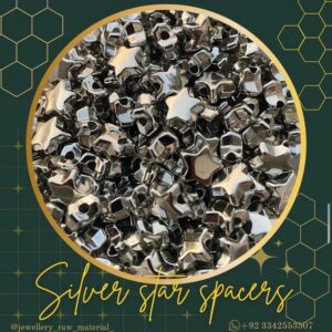 Star spacers - Silver, Small pack