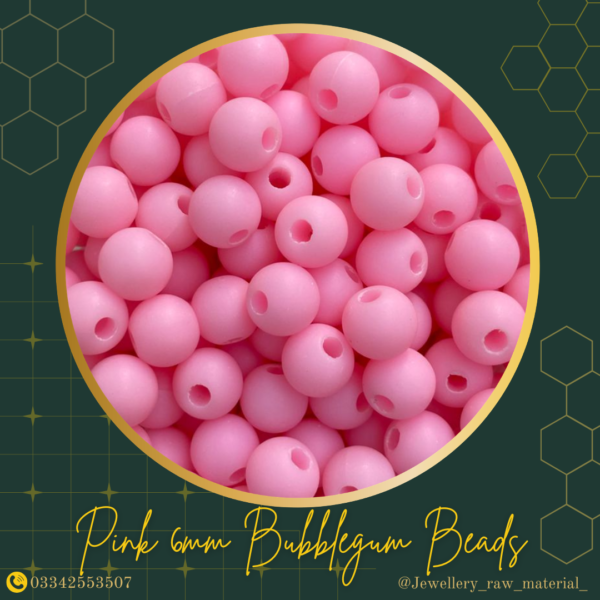 6mm Bubblegum Beads