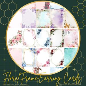 Earring Cards - Premium - Floral frame