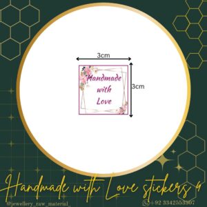 Handmade With Love Stickers - Design 4