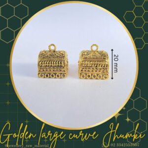 Premium Jhumkis - Golden Large Curve, Small pack