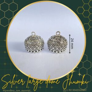 Premium Jhumkis - Silver large dome, Discount Pack