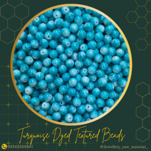 Textured Beads - Turquoise dyed, Small pack
