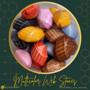 web Stone Beads - Multicolor, Discount pack