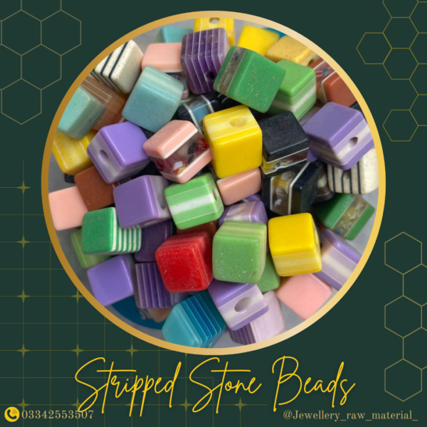 Stripped Stone Beads