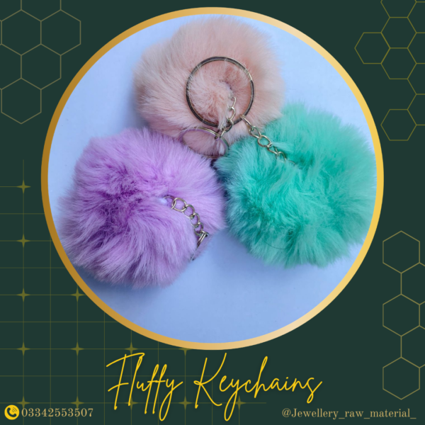 Fluffy keychains