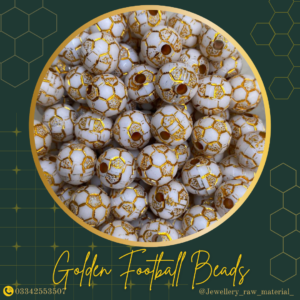 Football Beads - Golden, Small pack
