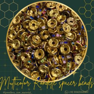 Rondelle spacer beads - Multicolor, Small pack