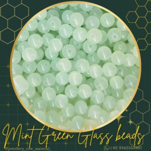 Glass beads - Mint green, Small pack