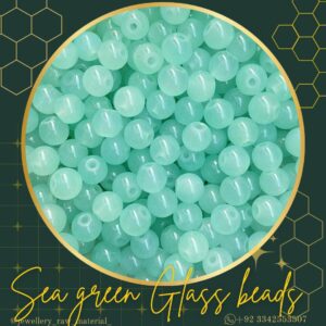 Glass beads - Sea green, Small pack