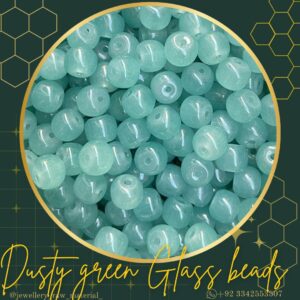 Glass beads - Dusty green, Small pack