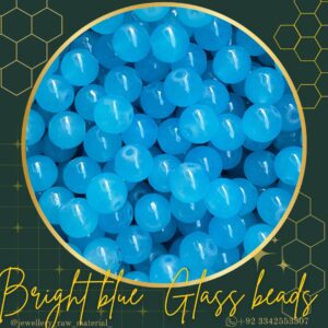 Glass beads - Bright blue, Small pack