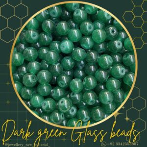 Glass beads - Dark green, Small pack