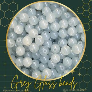 Glass beads - Grey, Small pack