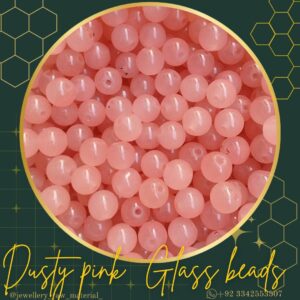 Glass beads - Dusty pink, Small pack