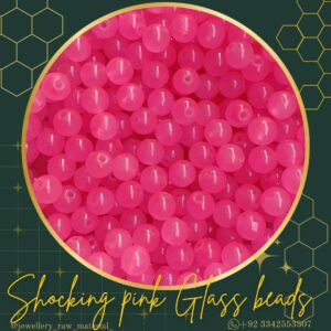 Glass beads - Shocking pink, Small pack