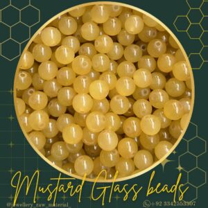 Glass beads - Mustard, Small pack