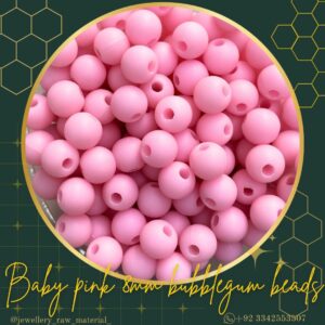 Bubblegum beads - Baby pink, 8mm