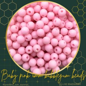 Bubblegum beads - Baby pink, 6mm