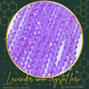 6mm Crystal Lari - Lavender, 1 lari