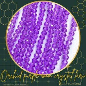 6mm Crystal Lari - Orchid Purple, 1 lari