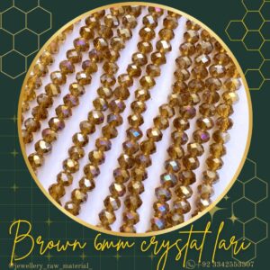 6mm Crystal Lari - Brown, 1 lari