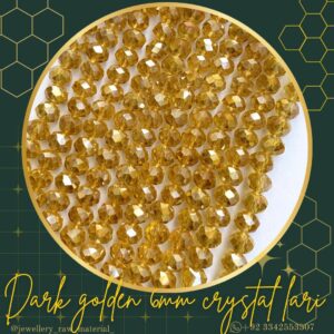 6mm Crystal Lari - Dark Golden, 1 lari