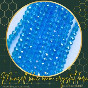 6mm Crystal Lari - Musell Blue, 1 lari