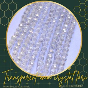 6mm Crystal Lari - Transparent, 1 lari