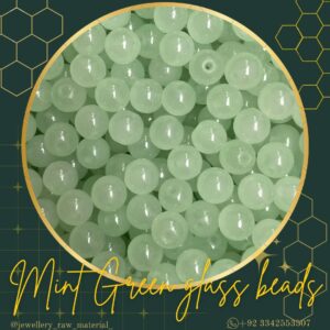 Glass beads - Mint green, Small pack