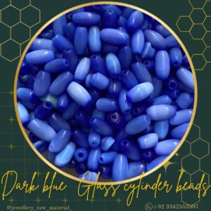 Glass Cylinder Beads - Dark blue, Small pack