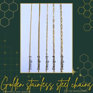 Stainless Steel Chains - Golden, Design 5