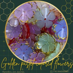Golden pastel colored flowers