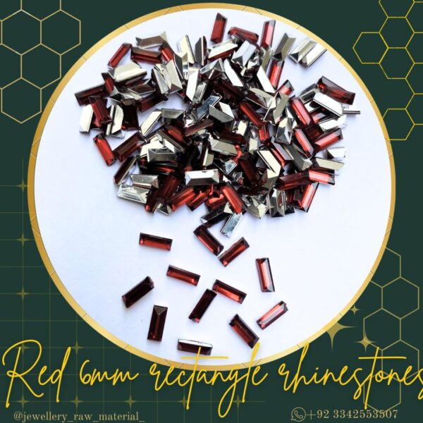Rectangle 6mm rhinestones