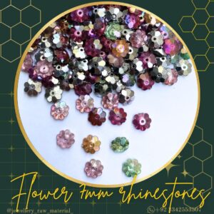 Flower 7mm rhinestones