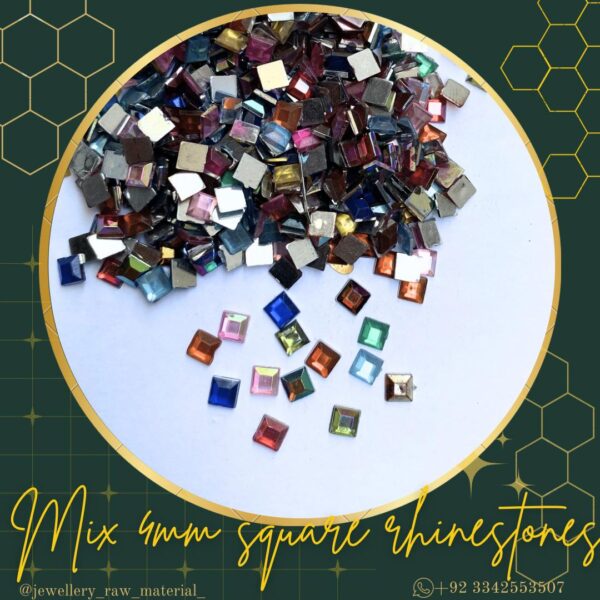 4mm squares rhinestones