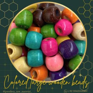Colored large wooden beads